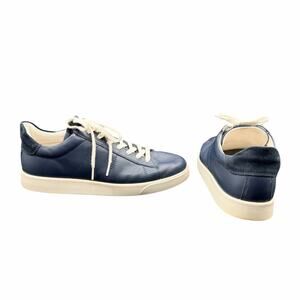 ECCO Men’s Navy Leather Sneakers 8/8.5 US 42 EU Casual Comfort Shoes